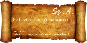 Szilveszter Alexandra névjegykártya